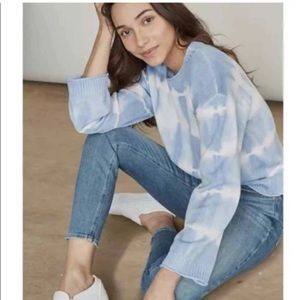 Elizabeth & James Blue Tie Dye Sweater L